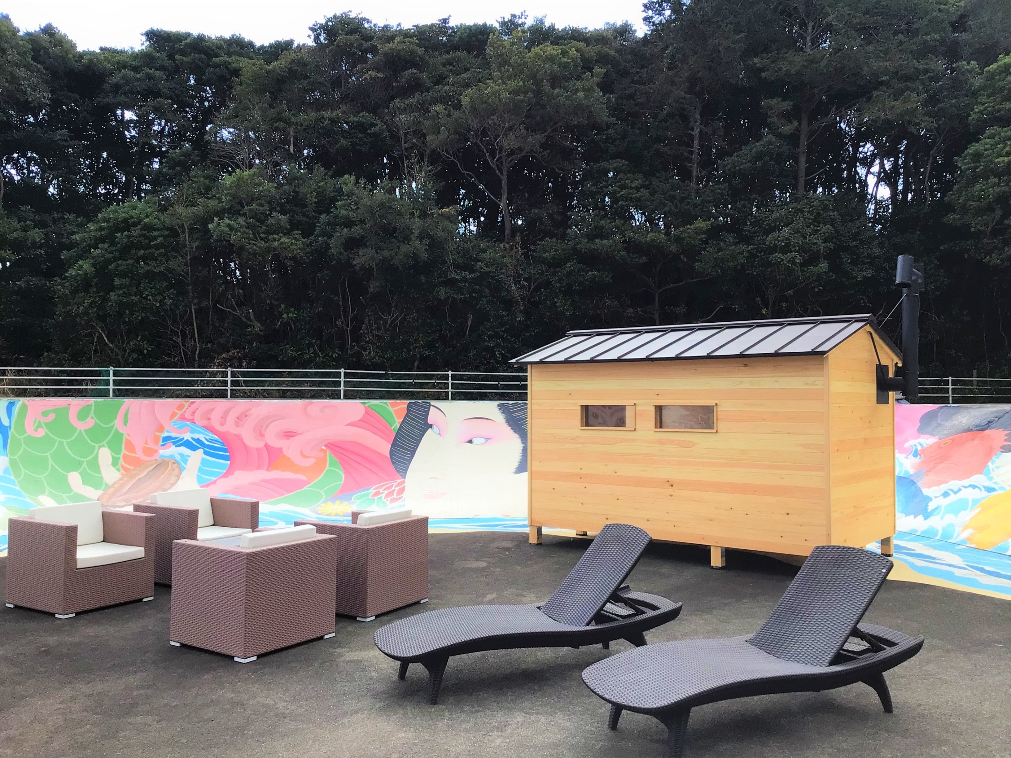 尾鷲ヒノキのKabukuオリジナルサウナ