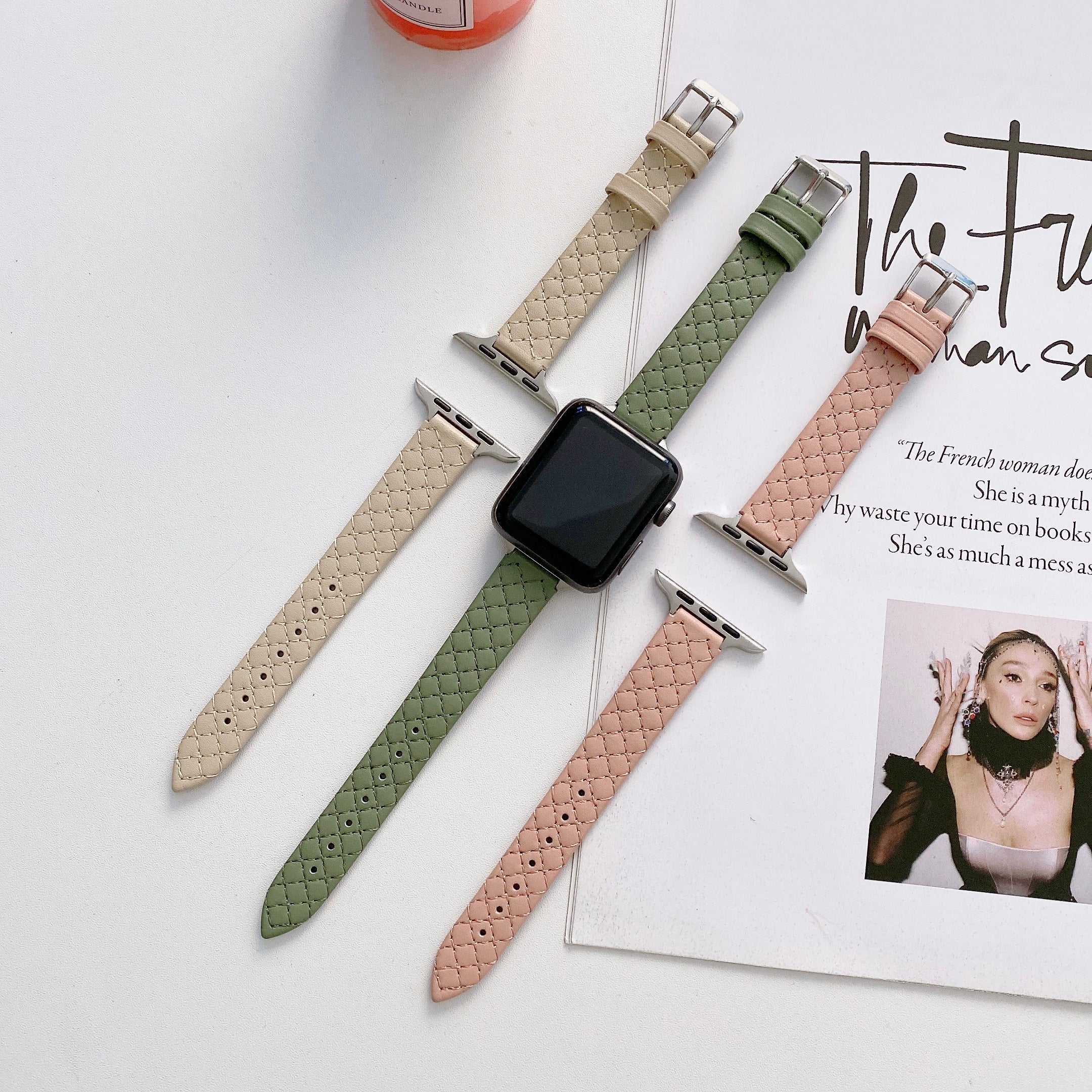 スリム スクエア 本革 applewatchバンド