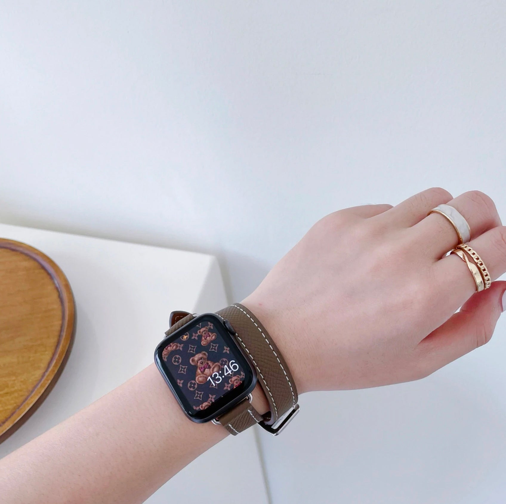 シュリンク アトラージュ 本革 ダブルツアー バンド