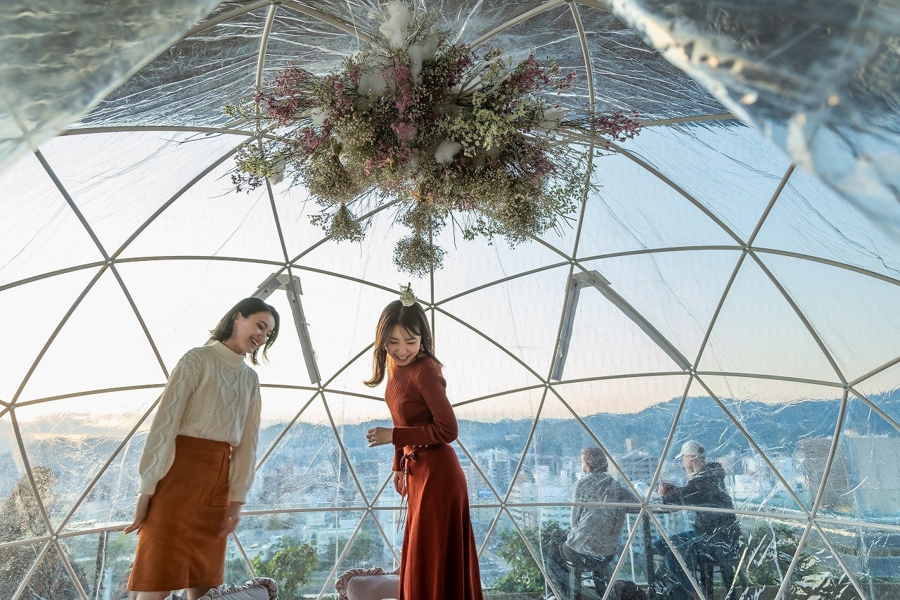 クリアドームの中