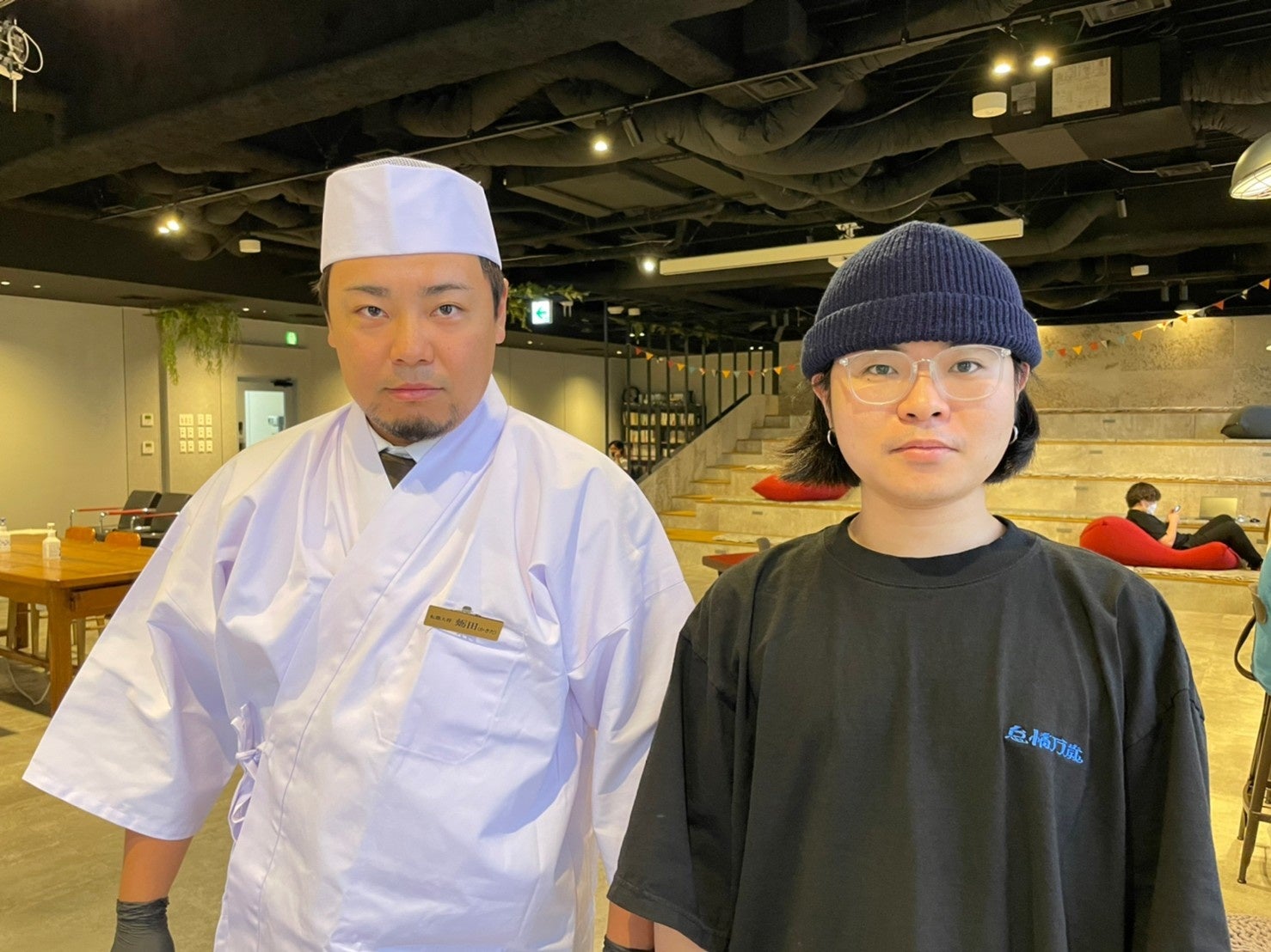 （左：転職大将 蛎田　右：テテマーチ株式会社 CCO ふくま まさひろ）