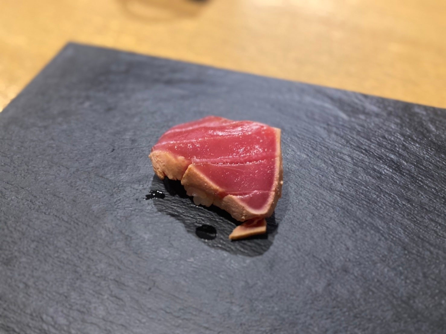 生本マグロ赤身湯引き漬け（初制作）