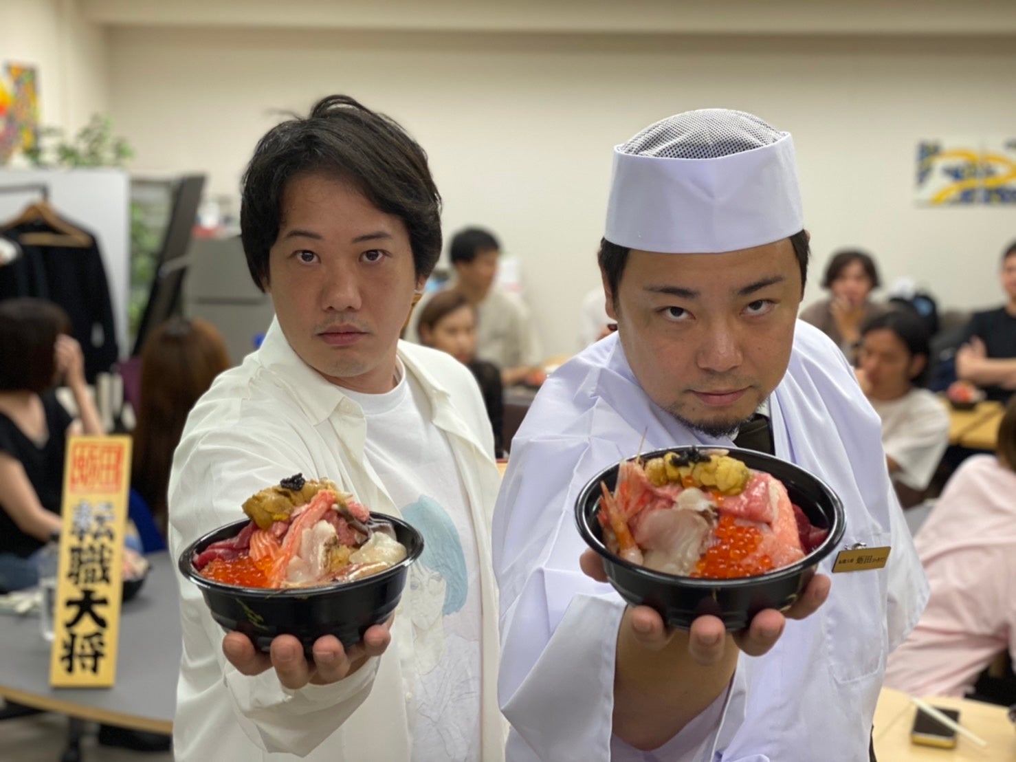 （左：株式会社free web hope代表取締役社長 相原 祐樹　右：転職大将 蛎田）