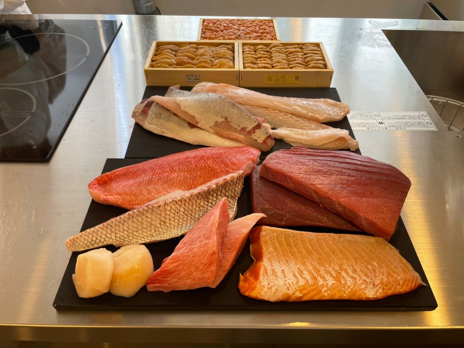 美しく並ぶ海の幸