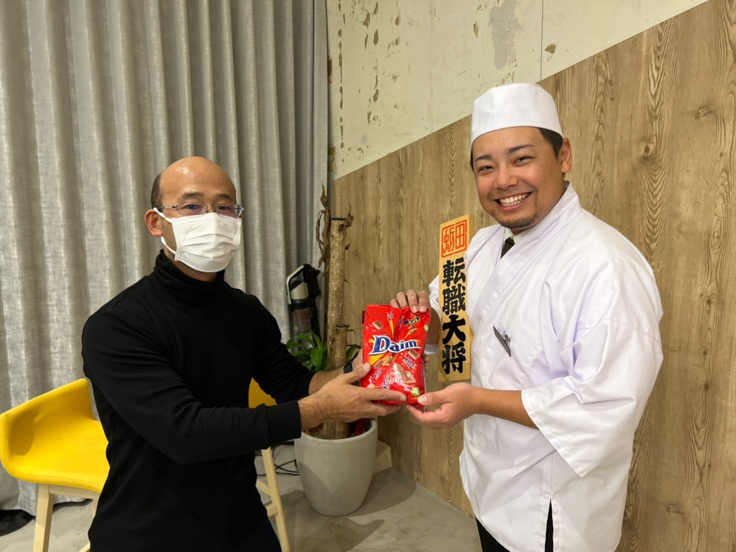 インタビューも快く引き受けていただいたうえ、差し入れまで用意してくださる優しさ。