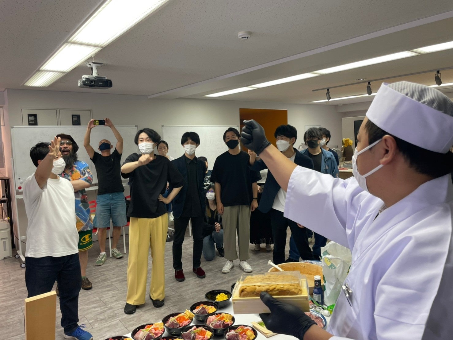 大将じゃんけんで勝った４名にウニをプラスするという予算度外視の企画を実行