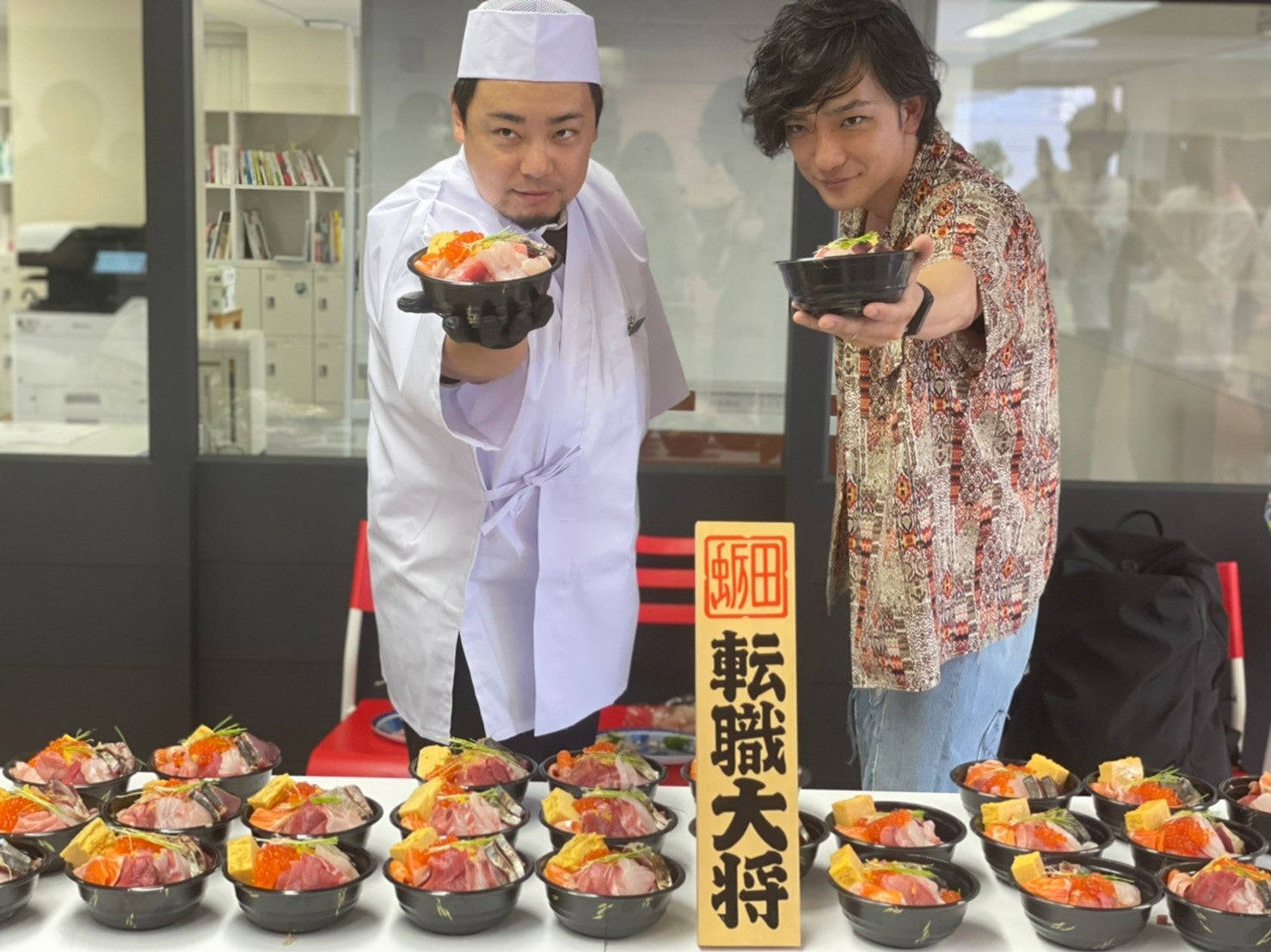 （左：転職大将 蛎田　右：株式会社リチカCEO 松尾幸治）