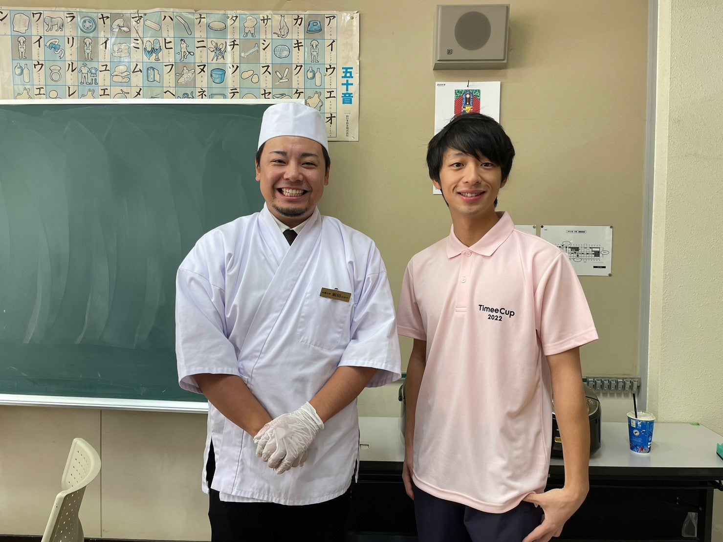 （左：鮨大将 蛎田　右：株式会社タイミ― 代表取締役 小川嶺）