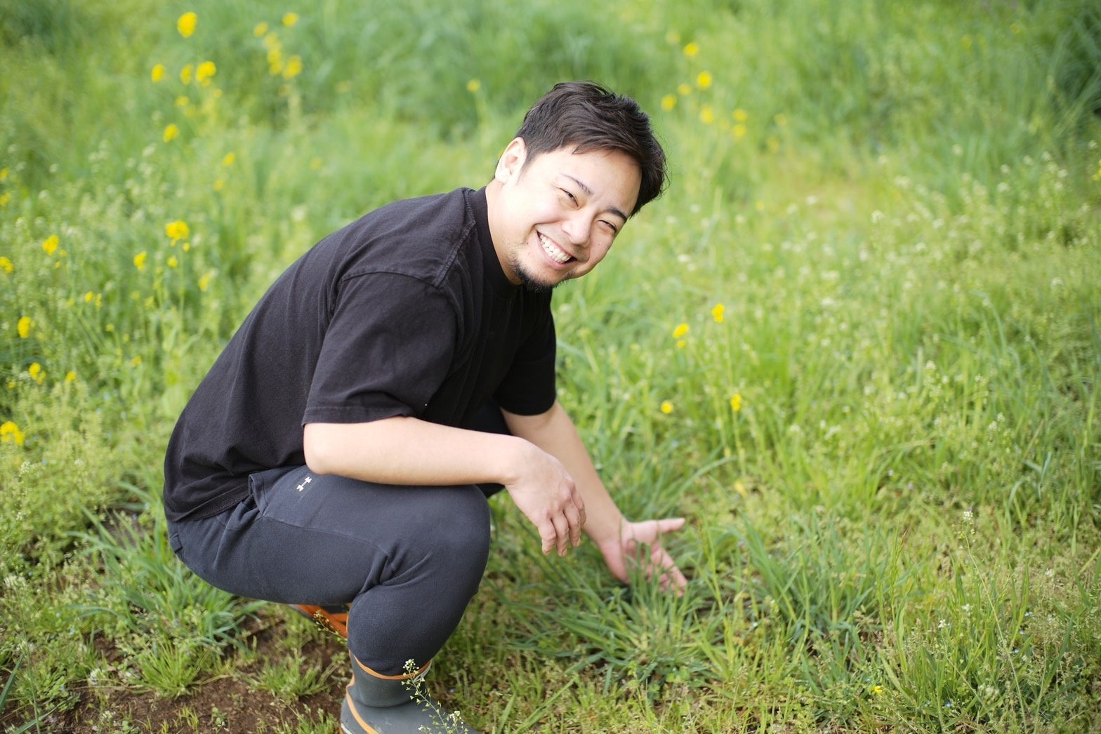 美味しい草がたくさん生えている
