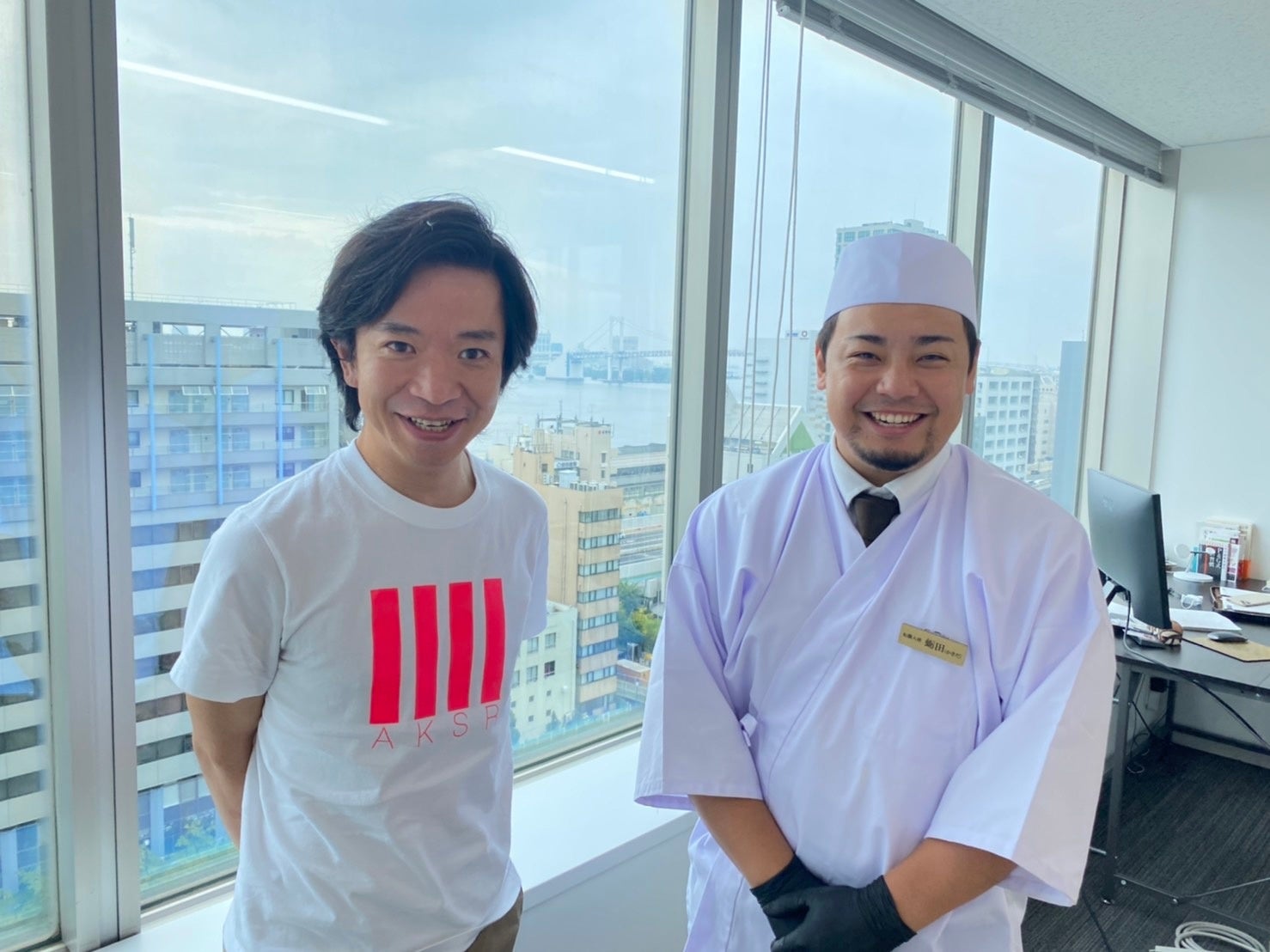 （左：株式会社WonderSpace 代表取締役社長 山本 尚宏　右： 転職大将 蛎田）