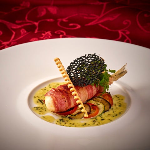 キスのファルシ プロヴァンス風ティアン添え