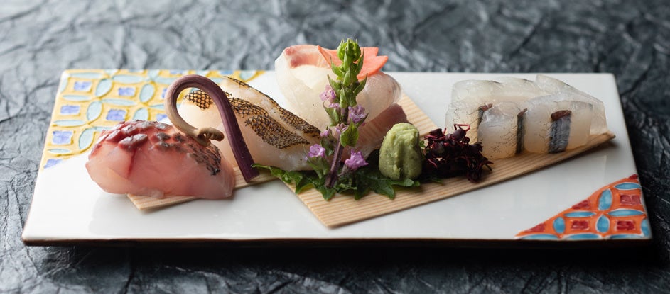 画像：完成した器・和食 浮橋の会席に登場する京都の海鮮盛り合わせイメージ