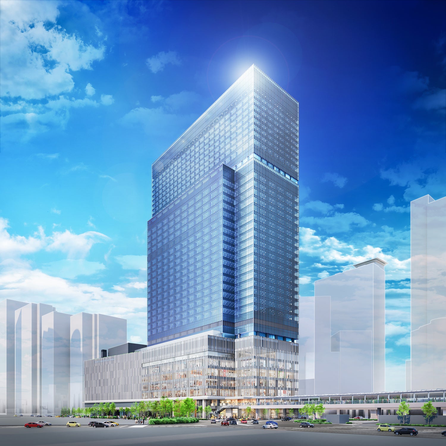 「JPタワー大阪」外観イメージ（JR大阪駅前から）