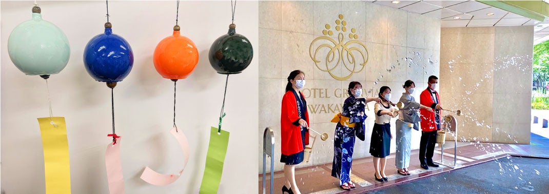 かいなん夢風鈴イメージ・昨年(2022)の打ち水風景