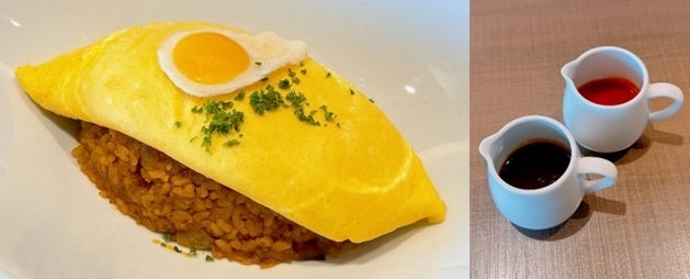 画像（左）オムライスイメージ（右）2種類のソースイメージ