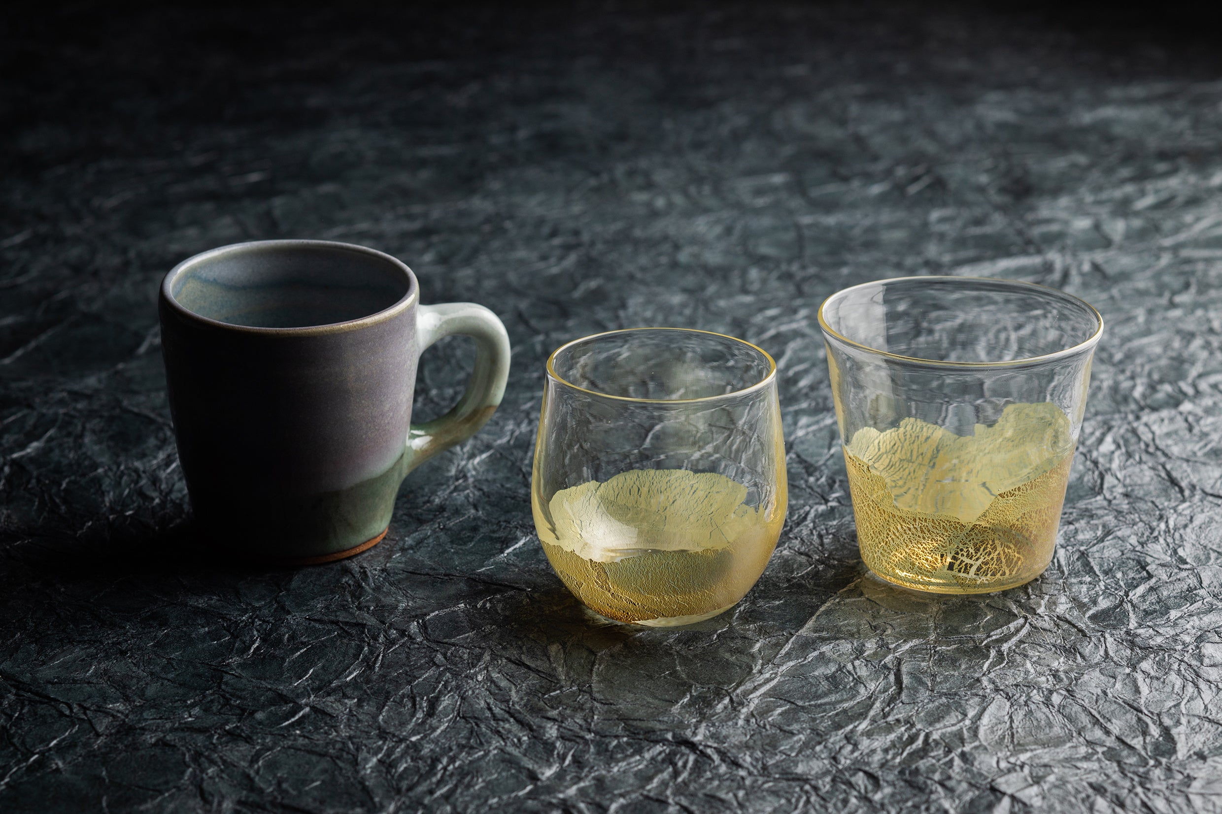 越中三助焼コーヒーカップ・富山ガラスイメージ