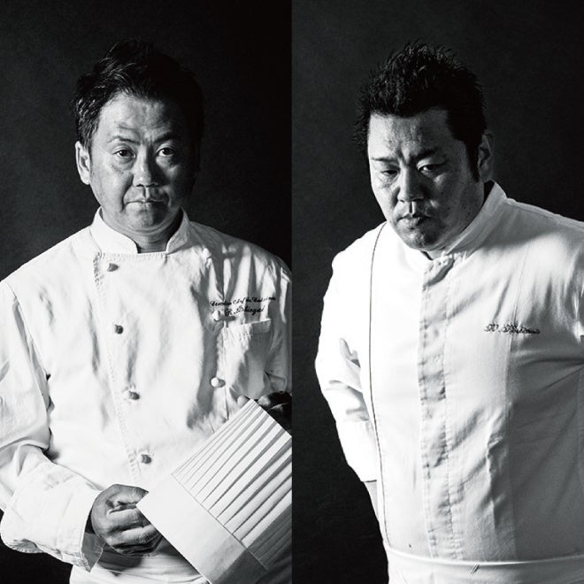 (左)シェフ 塩貝 龍太 (右)シェフ 岸本 一完