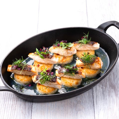 高知県直送 魚のポワレ 焼きリゾット お魚のスープで