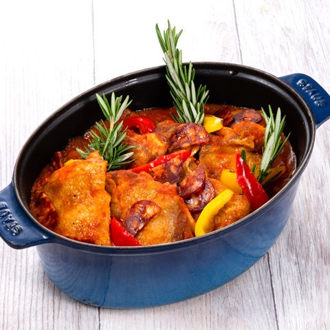 鶏もも肉のバスク風