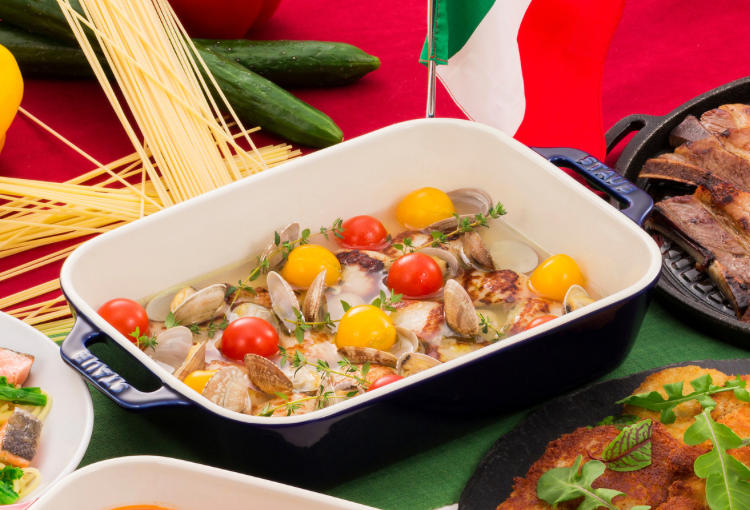 白身魚とアサリのアクアパッツァ