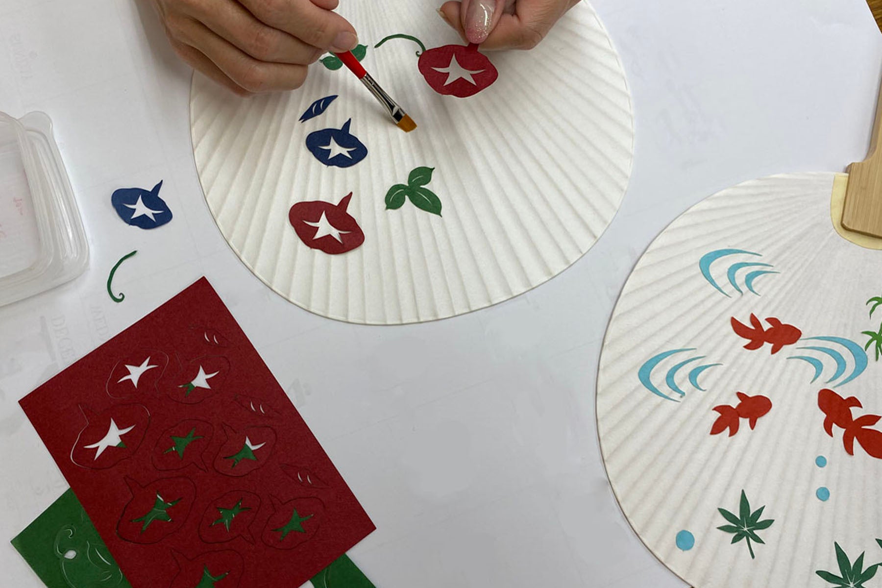 京うちわ 貼り絵絵付け体験（京うちわ塩見）イメージ