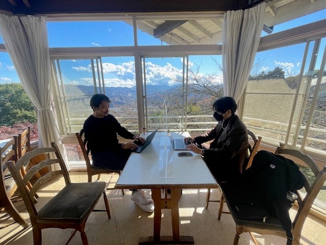 テレワークの様子（長瀞町）