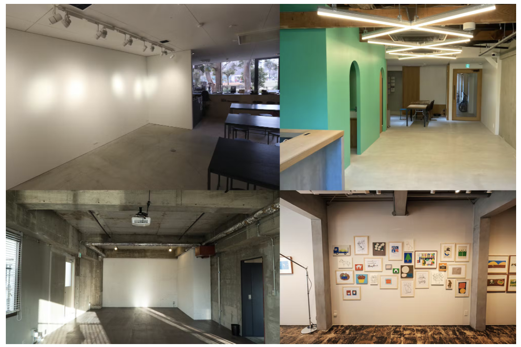 時計回りに　chignitta space、BYTHREE 、neji、JIKAN space