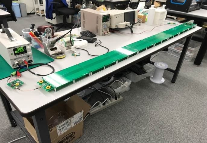 8連結電極で送電部を160㎝まで拡張した例