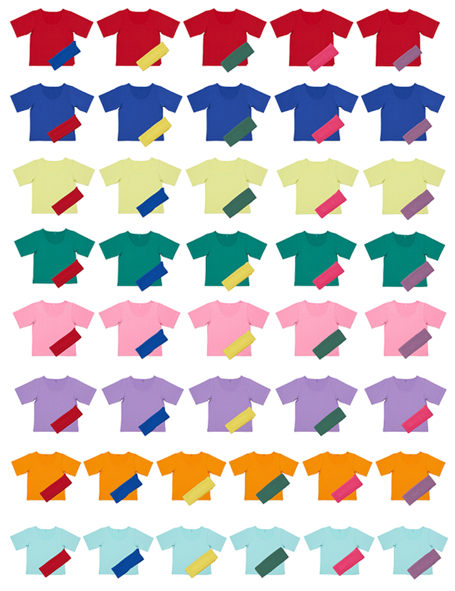 ■Tシャツとリボンの組み合わせイメージ