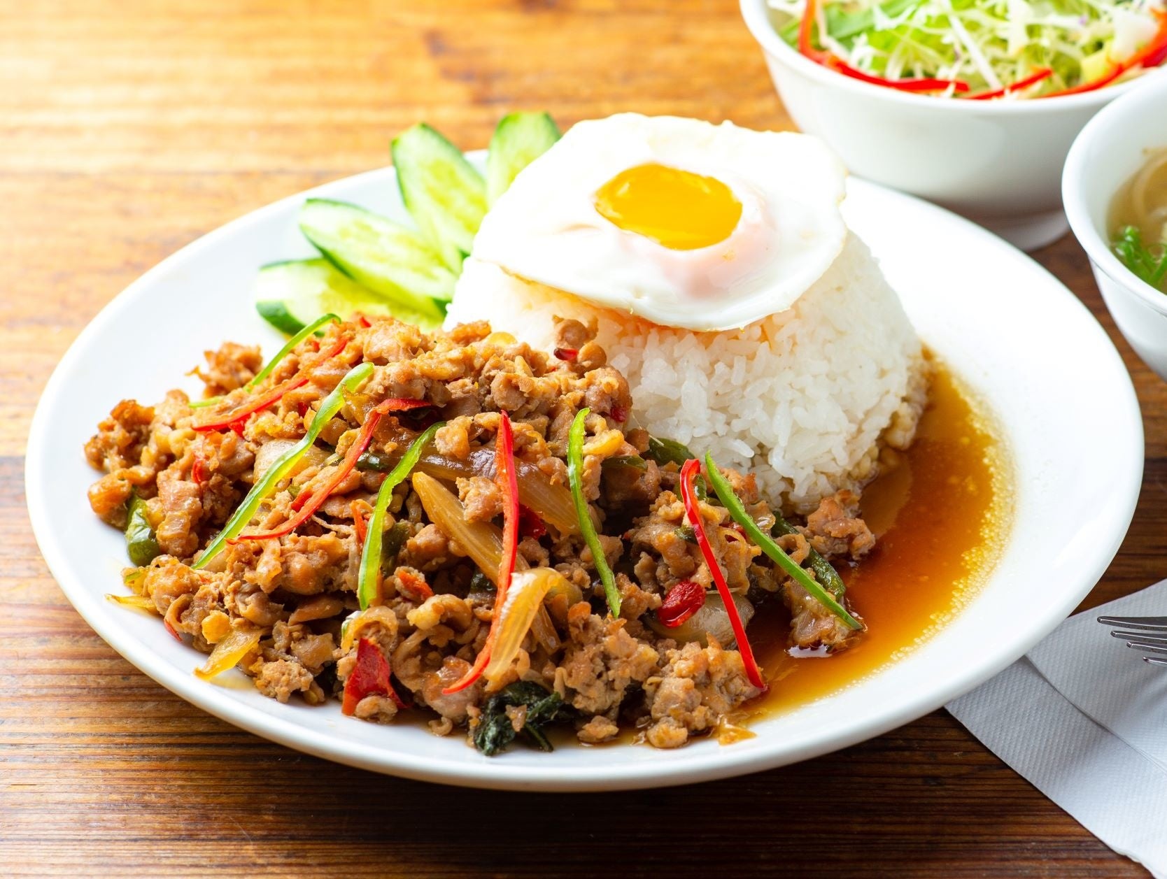 一番人気　鶏肉のガパオごはん