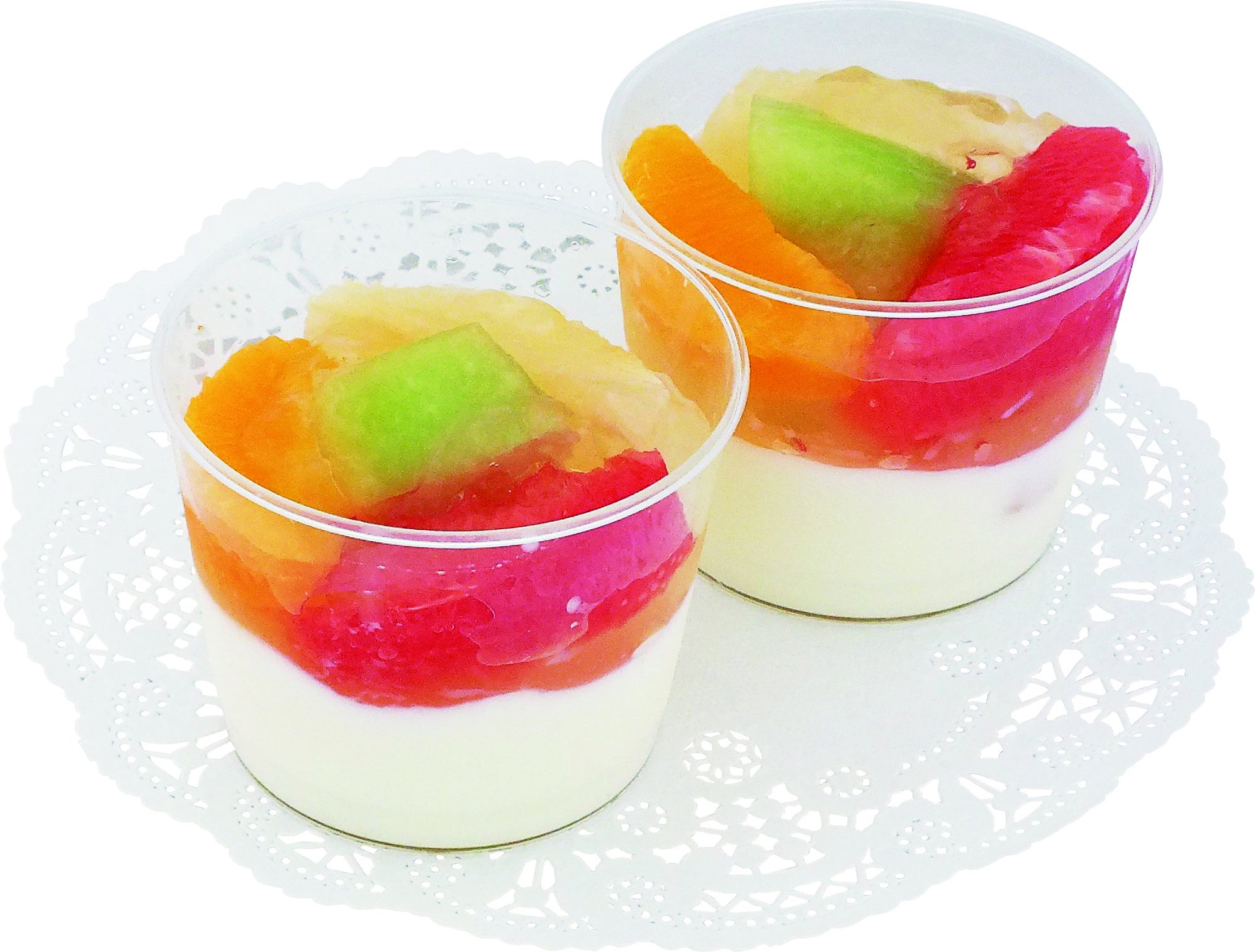 成城石井（自家製フレッシュ柑橘とメロンの杏仁豆腐）