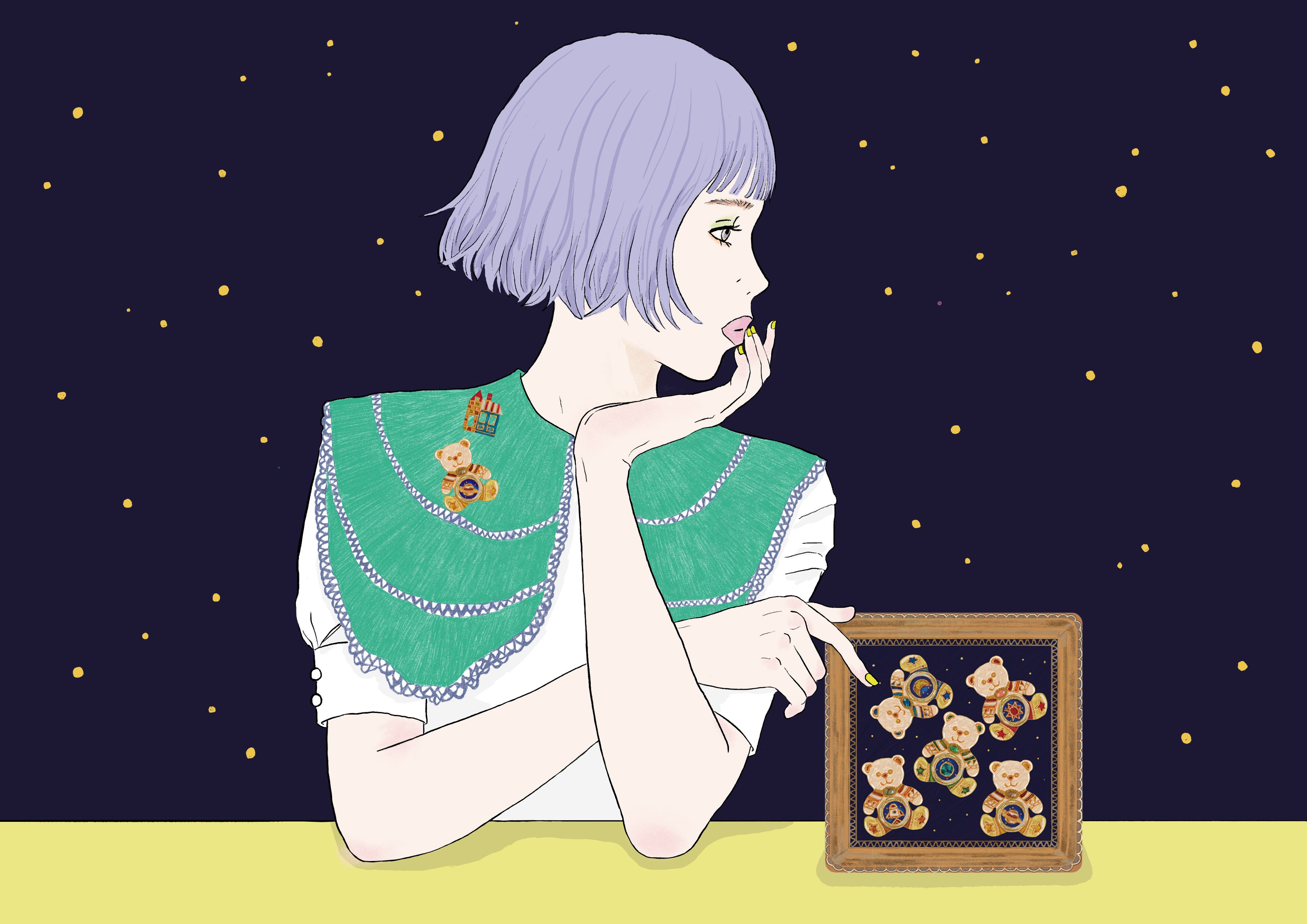 ブローチ缶イラスト