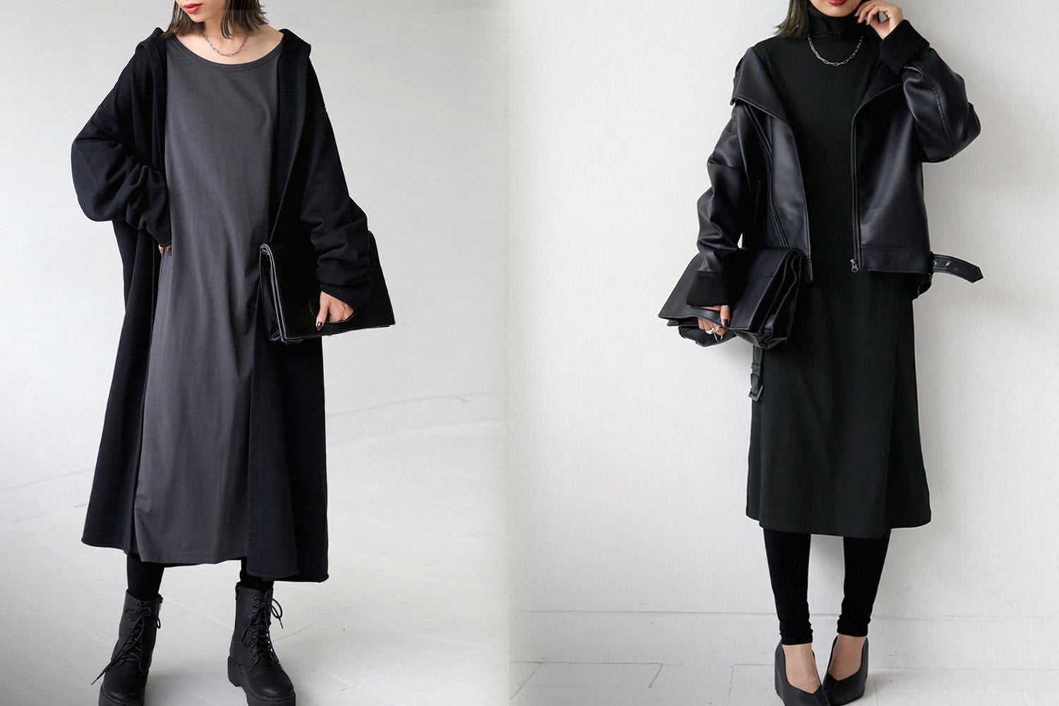 ヒートワンピース¥2970　　　　　　　　　　　　　　　　　　　　　　　ヒートハイネックワンピース¥2970