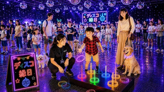 【6月6日・7日 限定開催】ミラーボールが輝く幻想空間で遊ぶ『ディスコ縁日』をWHATAWONで開催|大阪・岸和田 【6月6日・7日 限定開催】ミラーボールが輝く幻想空間で遊ぶ『ディスコ縁日』をWHATAWONで開催|大阪・岸和田