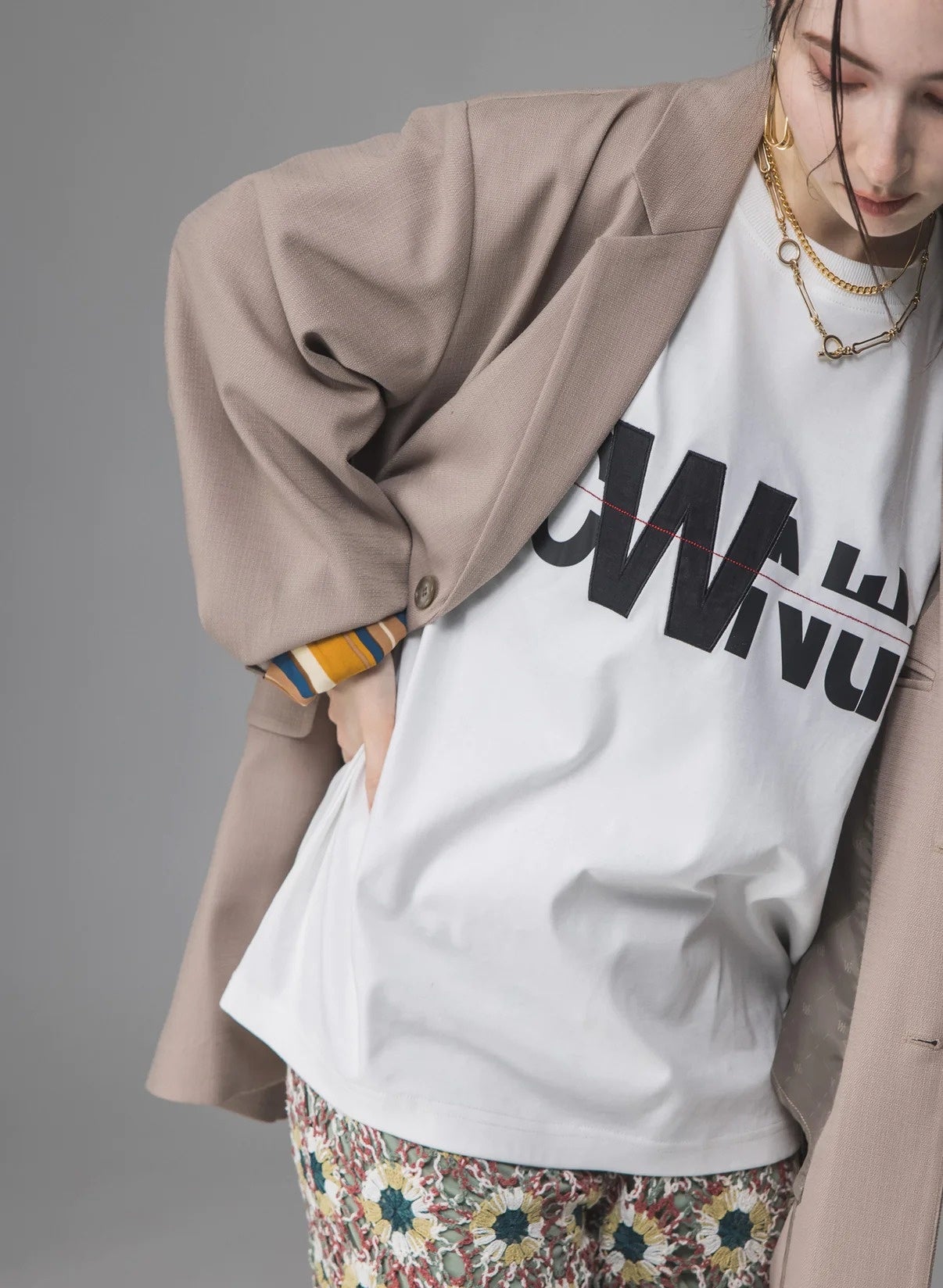 パッチデザインロゴTシャツ ¥5940