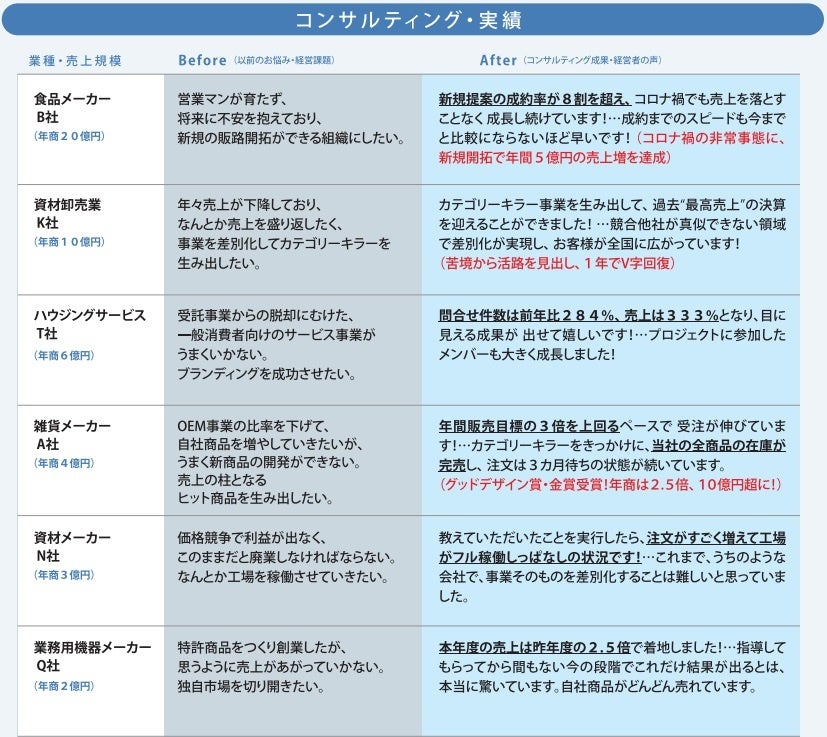 コンサルティング実績