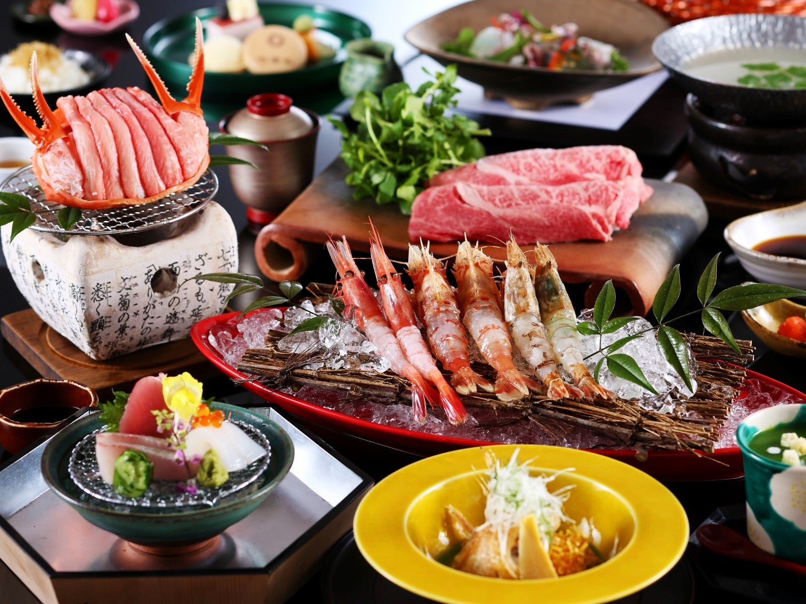 春の贅沢～特選会席～＜香住ガニ1.0杯・但馬牛・のどぐろ・地えび食べくらべ＞