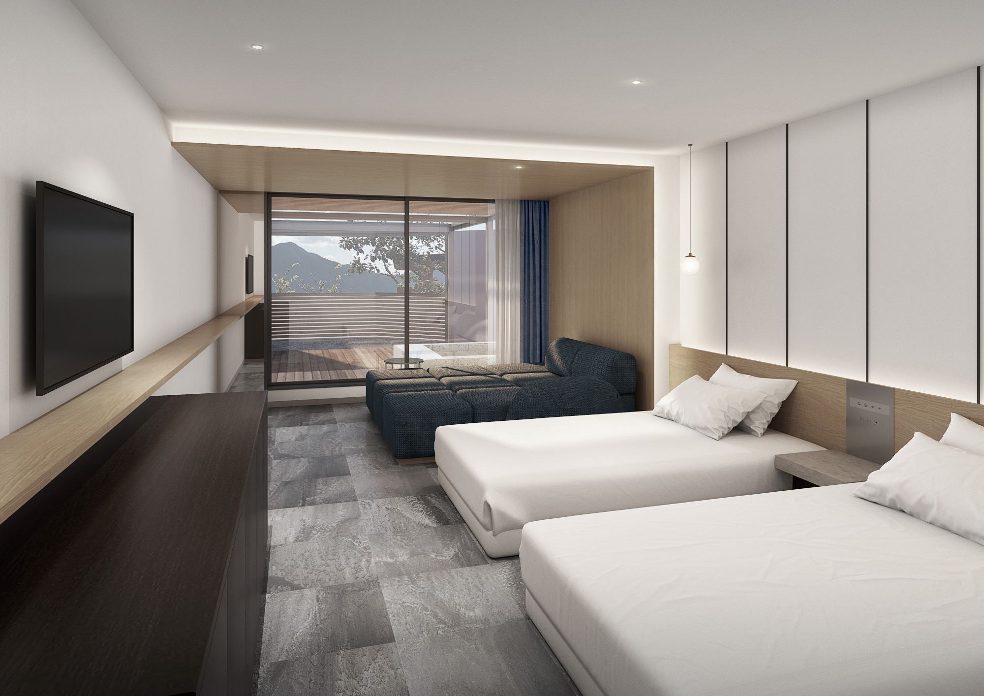 半露天風呂付プレミアムツイン「ささなみ」