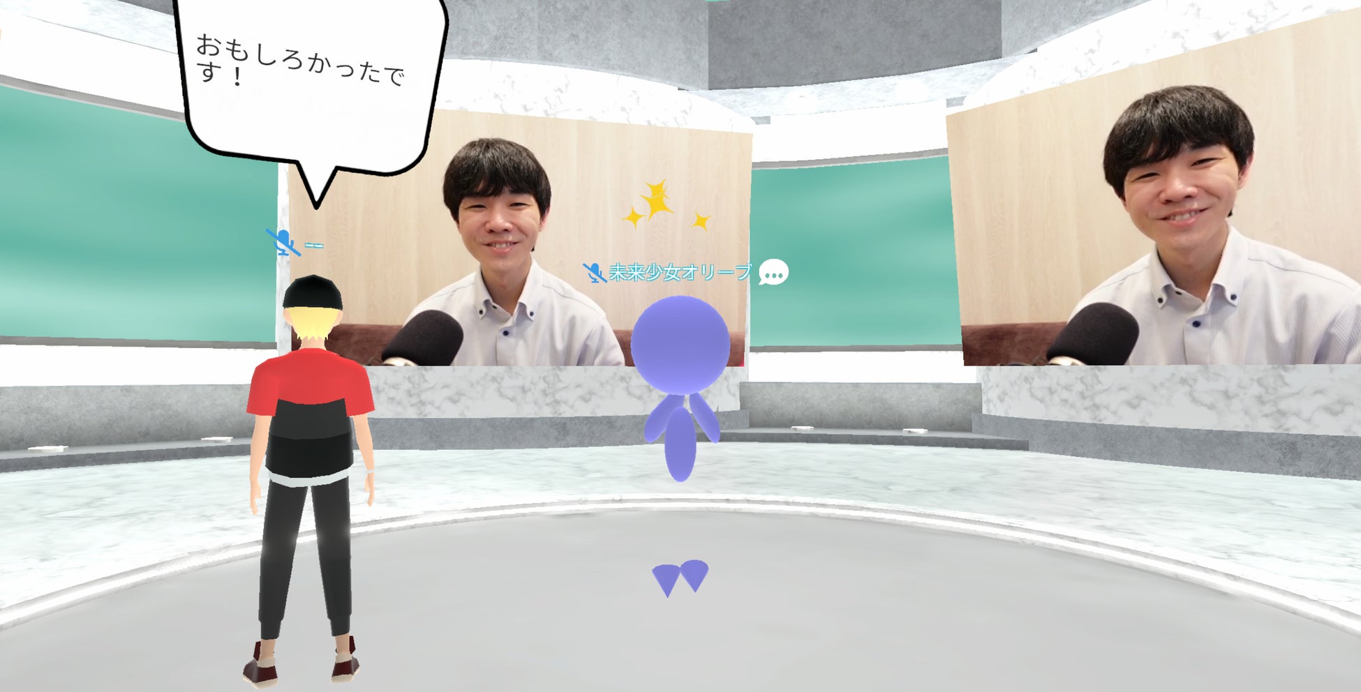 オンラインサロンSAMURAI 道場メタバース会場(第3回の様子)