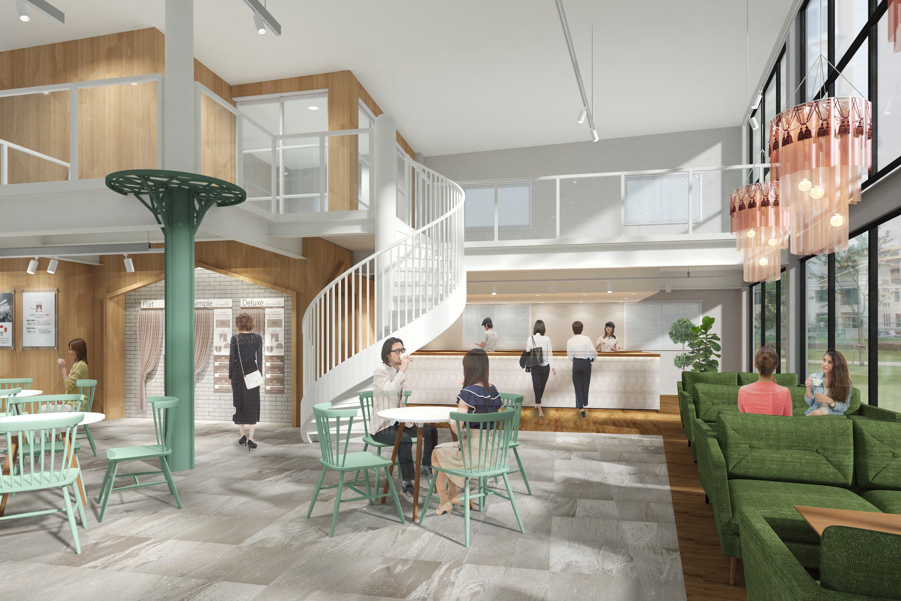 旧店舗部分はカフェ併設予定