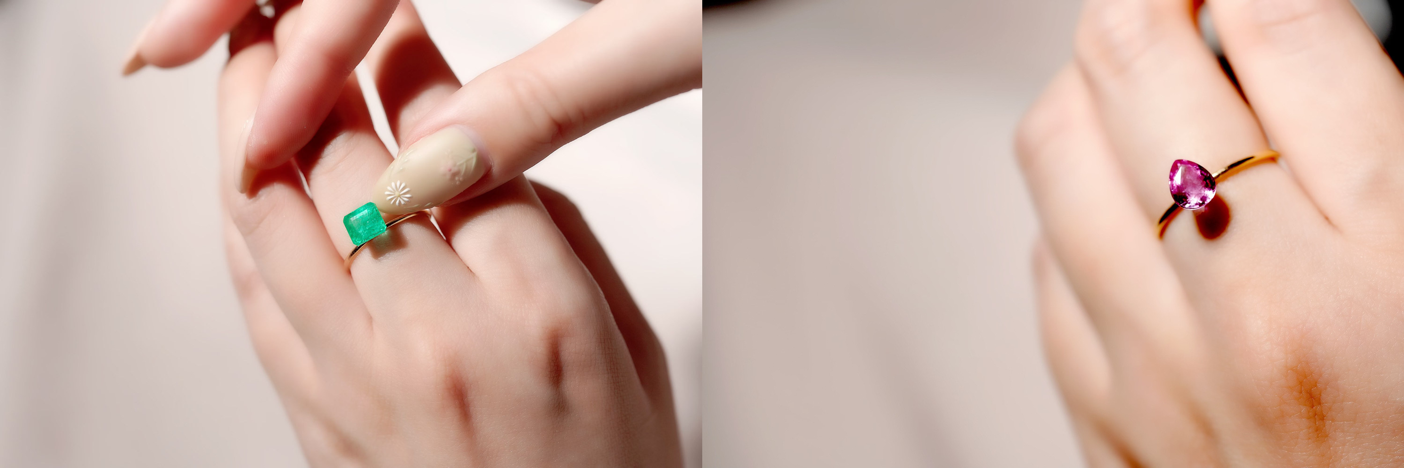 気分に合わせて、天然石を付け替え