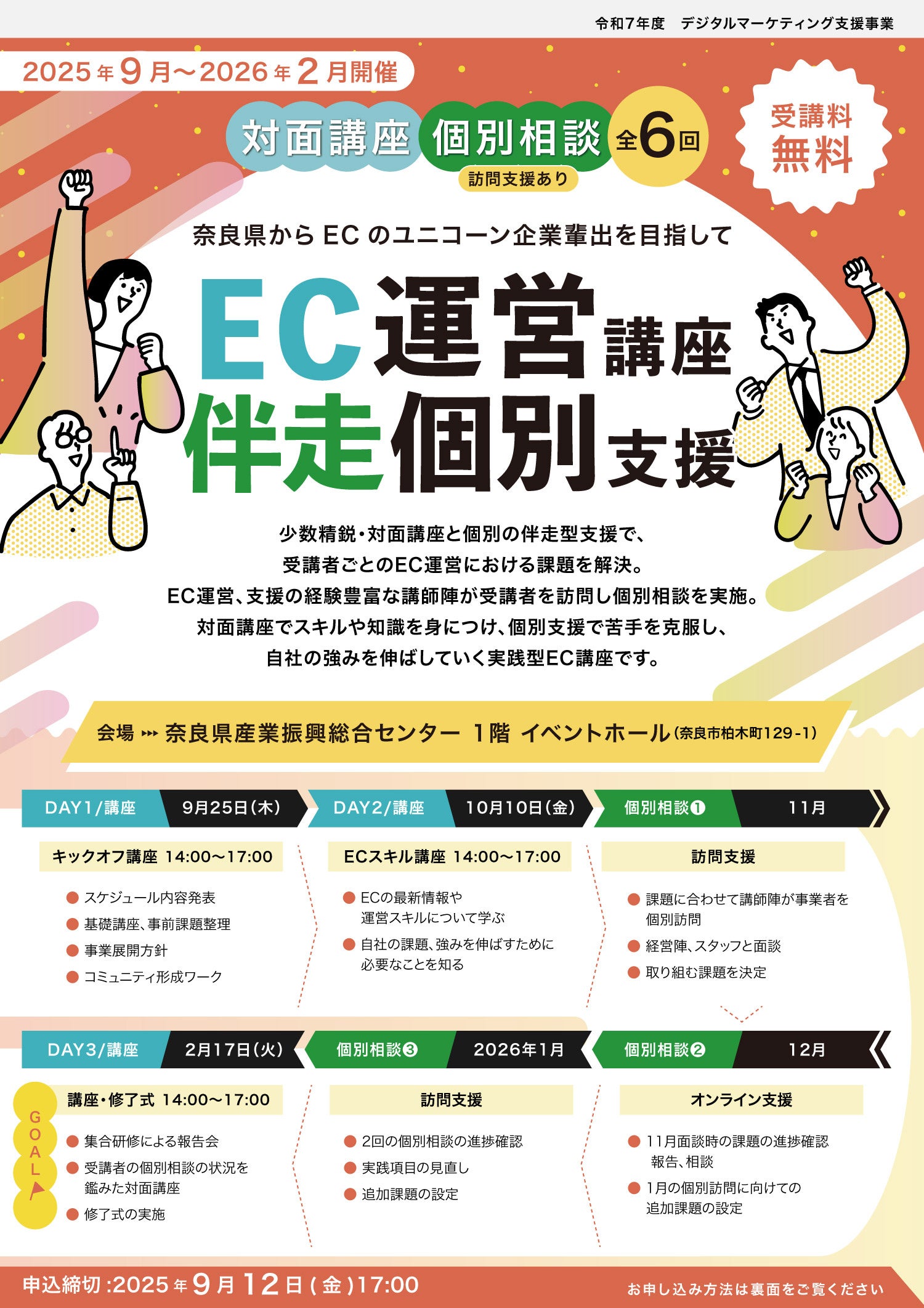 奈良県の事業者限定!受講無料 令和7年度 奈良県デジタルマーケティング支援事業 EC運営講座開催