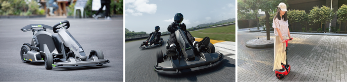 Ninebot Gokart PRO・セルフバランススクーター乗車イメージ