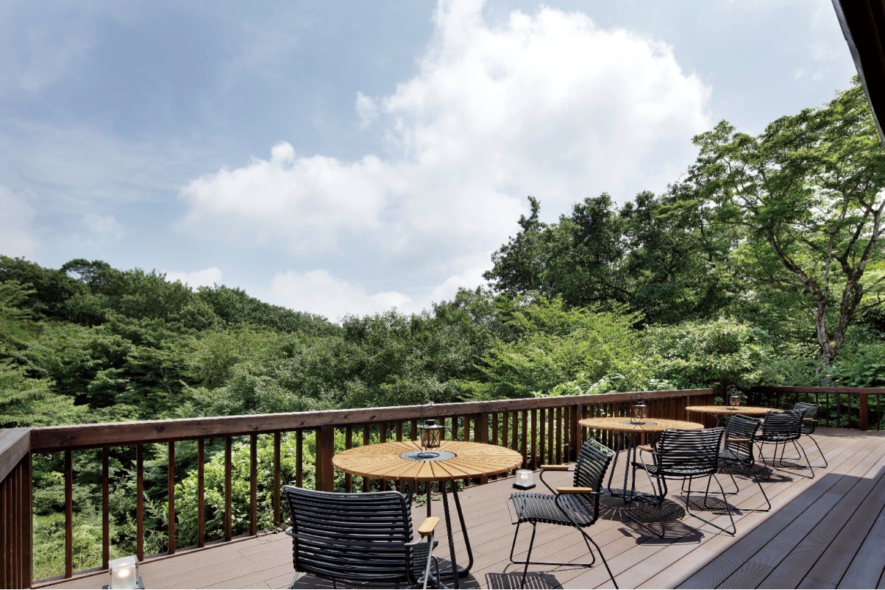 那須の空気の香りを愉しめるバルコニー