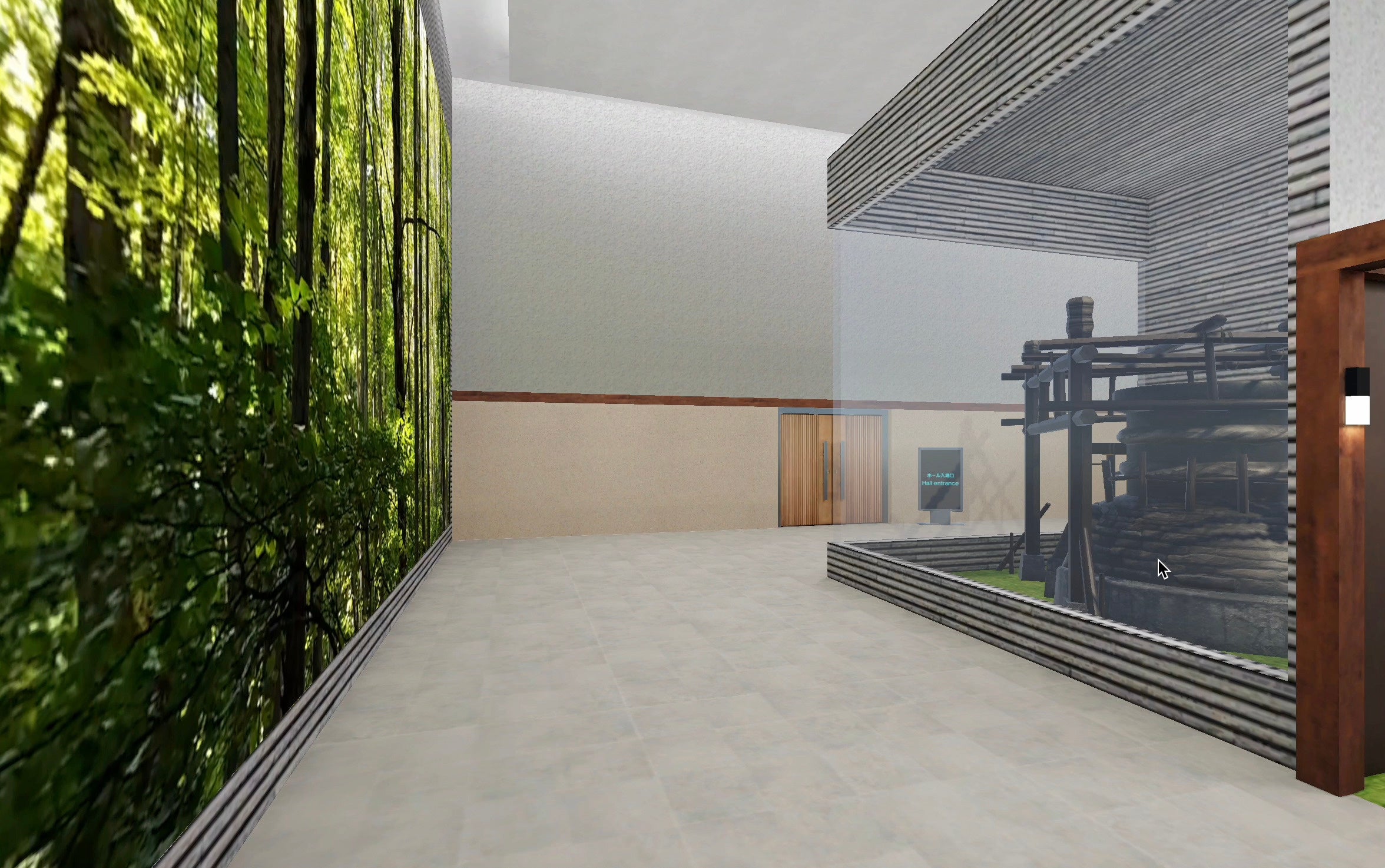 展示会エントランス内