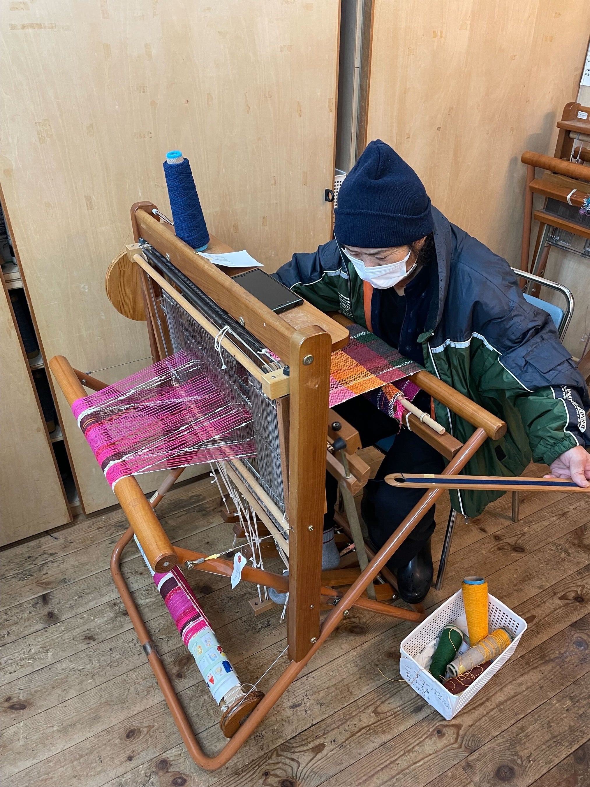 さおり織の様子