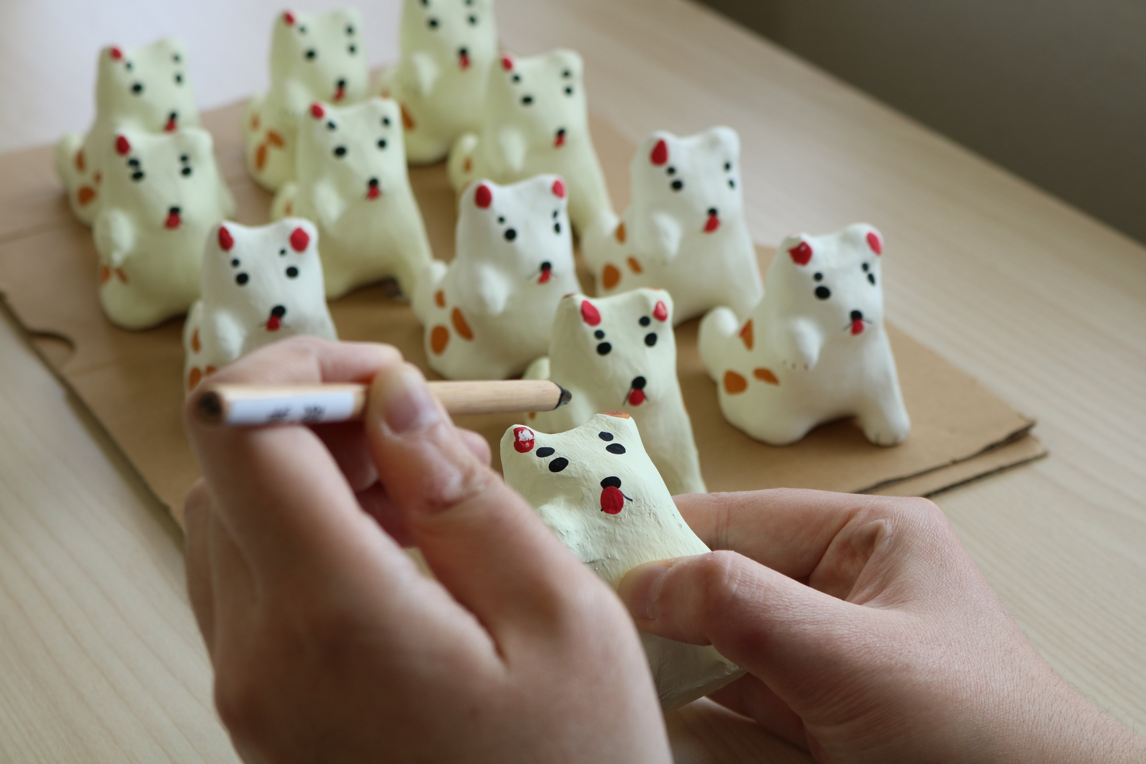 張り子細工の様子