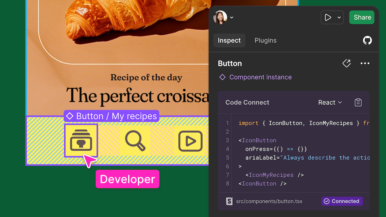 デザインシステムのコードを表示させる「Code Connect」