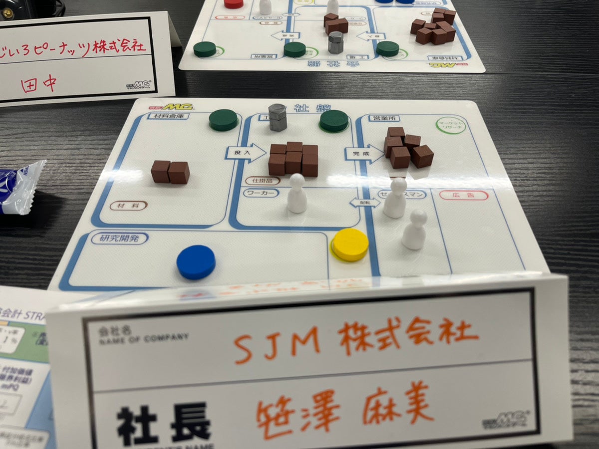 会社盤に置かれたアイテム