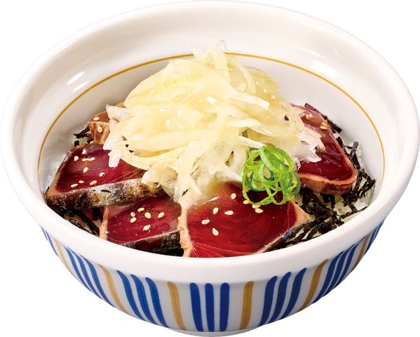 柚子オニオン 藁(わら)焼き鰹(かつお)たたき丼